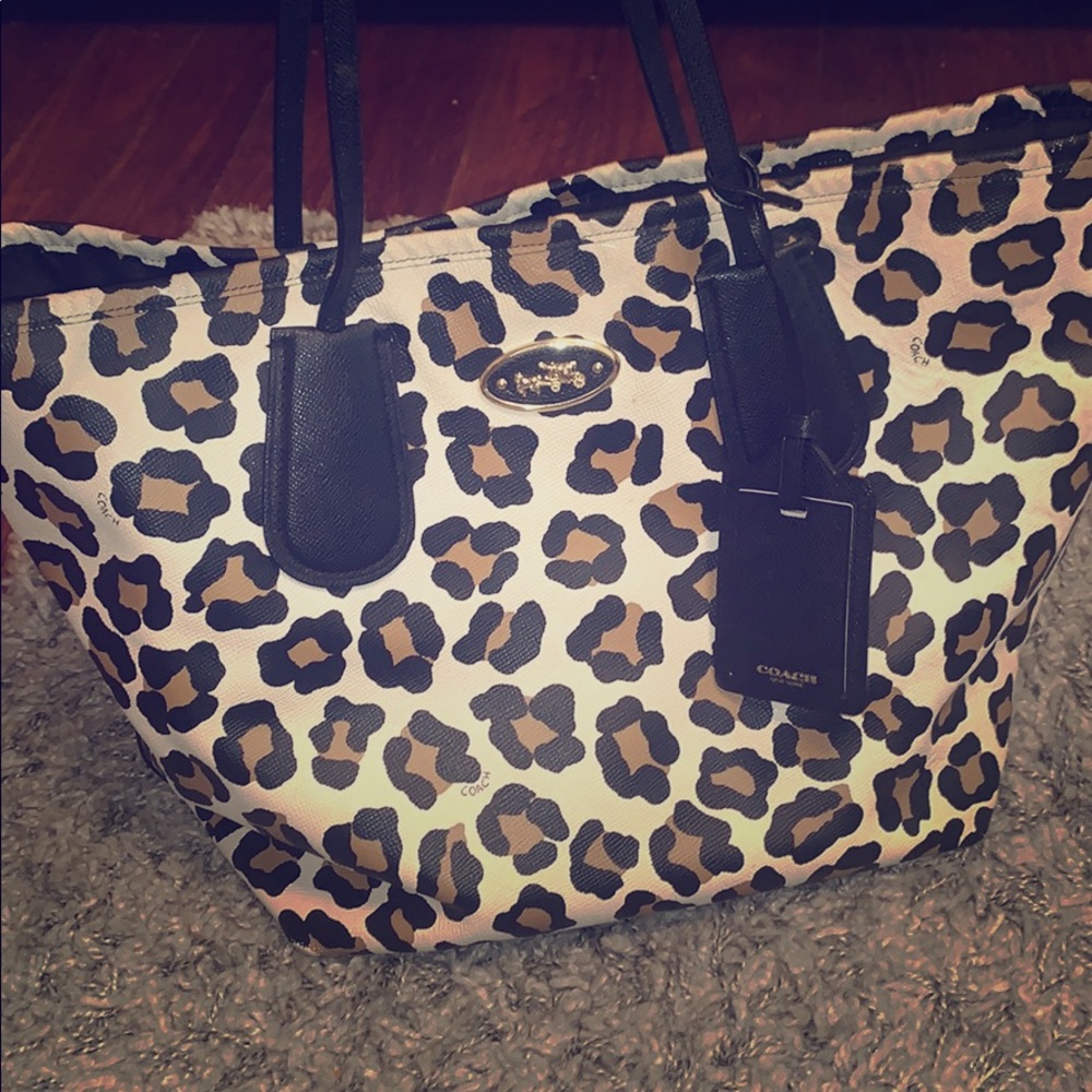 Cheetah Coach Tote